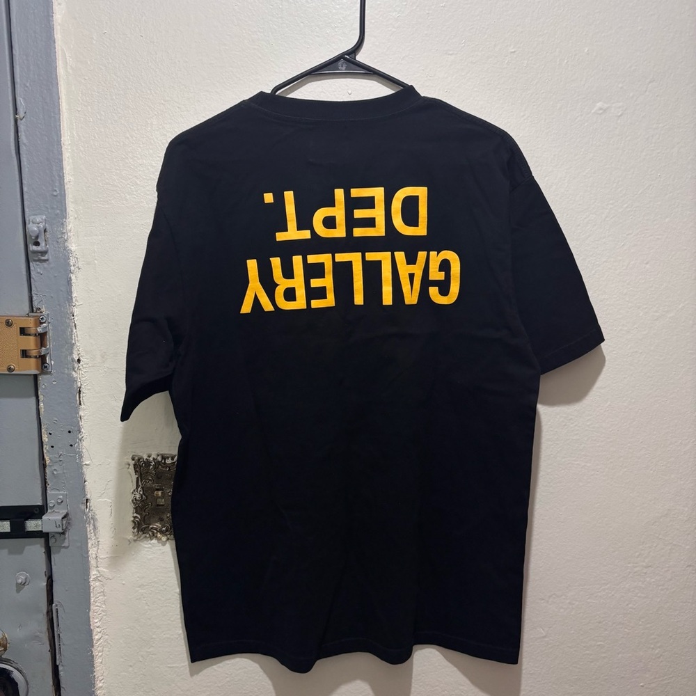 Gallery Dept Black Tee with Yellow Print - Picture 3 of 5